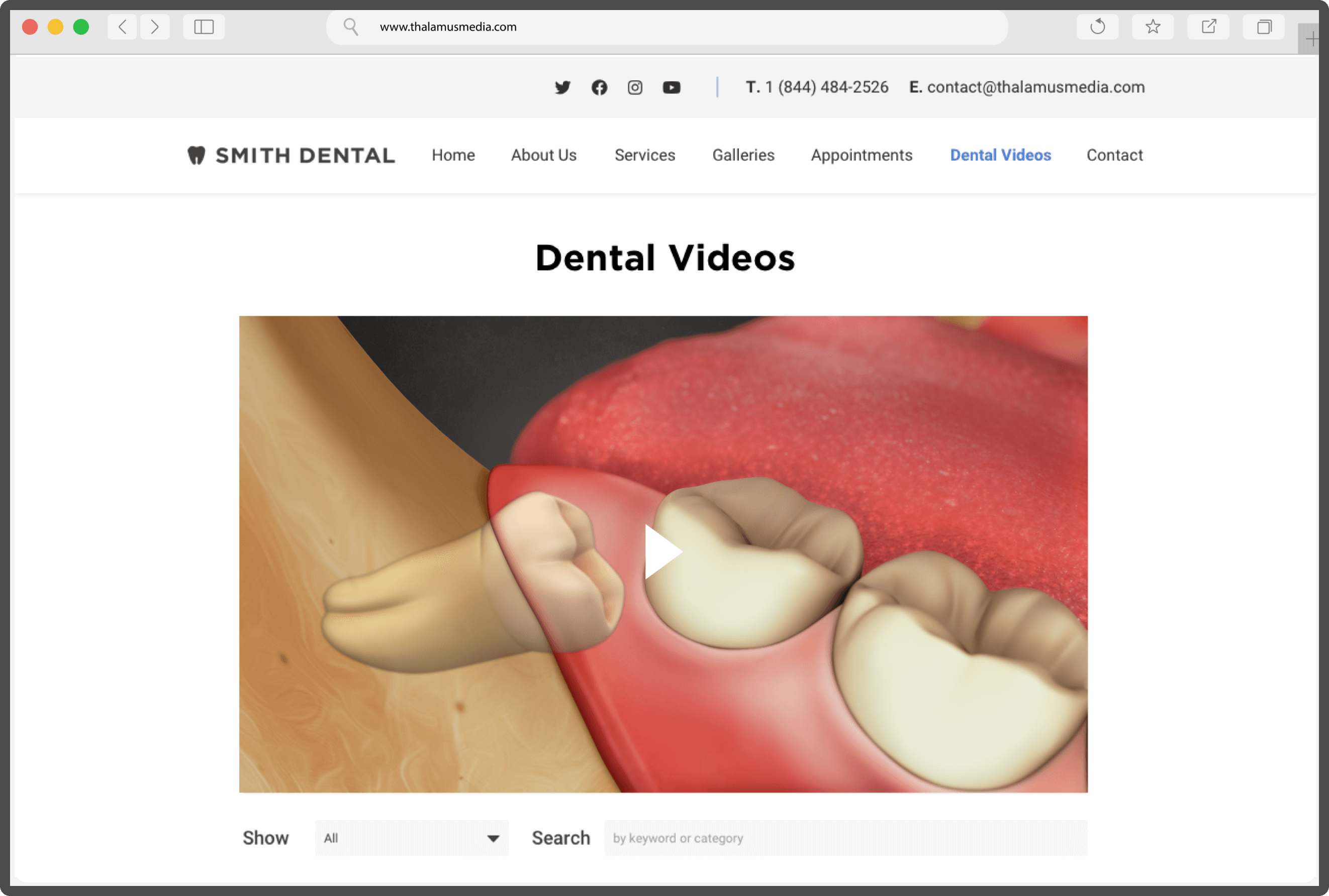 Dental Videos on your website.